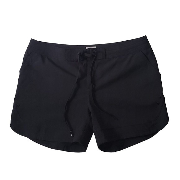 Prana Shorts Prana Ebelie Black Recycled Polyester Spandex Mid Rise Board Shorts Poshmark